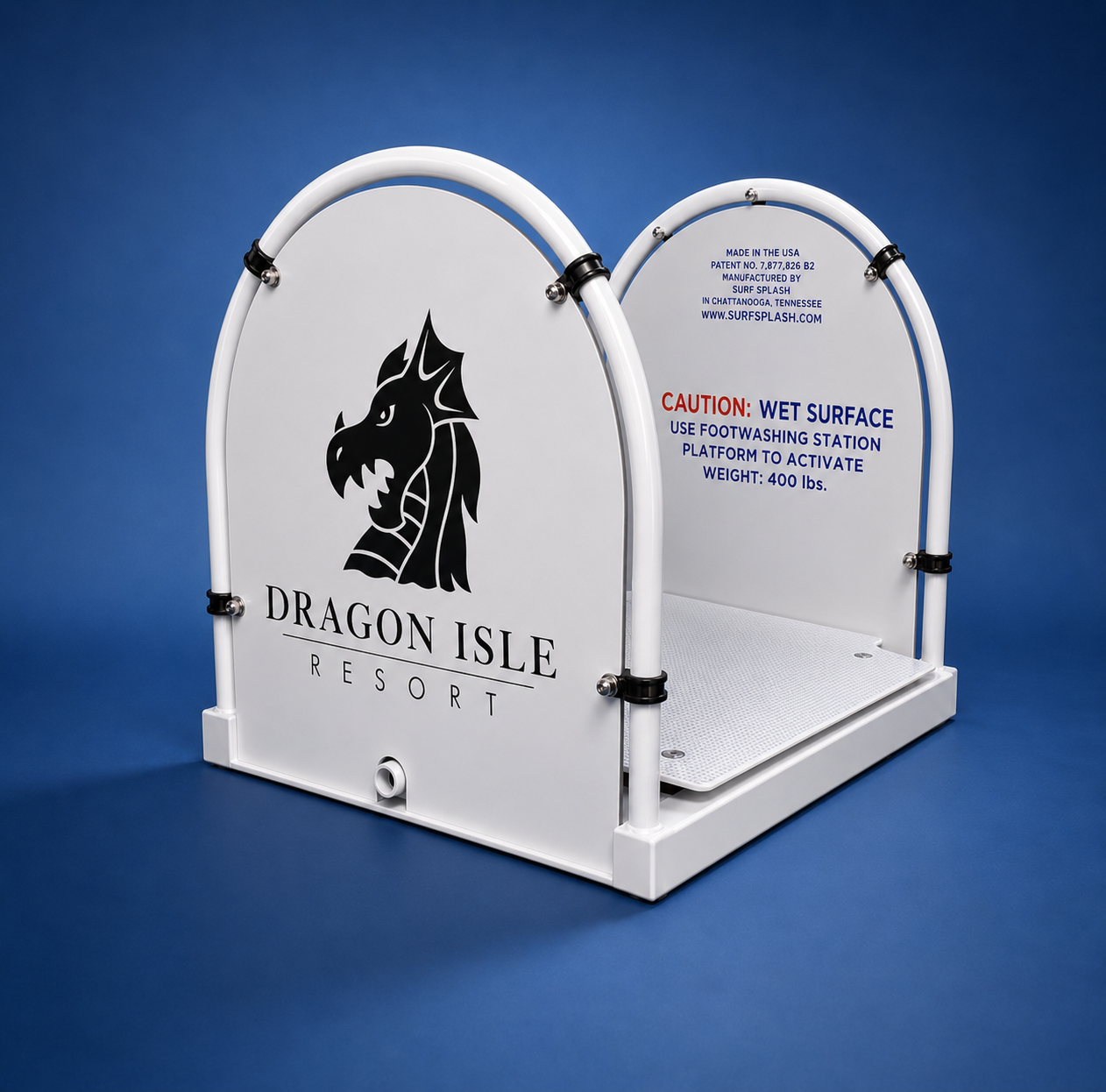 Surf Splash Commercial Unit with custom resort logo